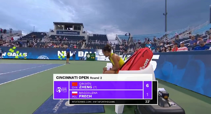 🎾WTA辛辛那提站女单第2轮：郑钦文带病作战2-0淘汰弗雷希 晋级16强